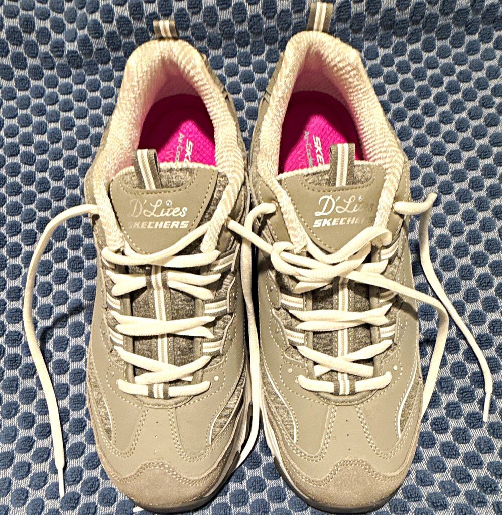 SKECHERS D'Lites Women's Cushioned Foam Insole Lace-Up Low Top Sneakers